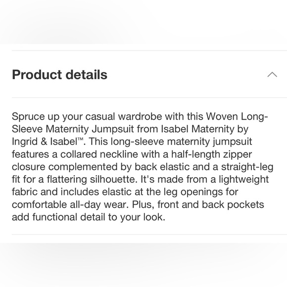 Isabel Maternity Woven Long Sleeve Maternity Jumpsuit in Matte Gray NWT, Size S - Picture 9 of 10